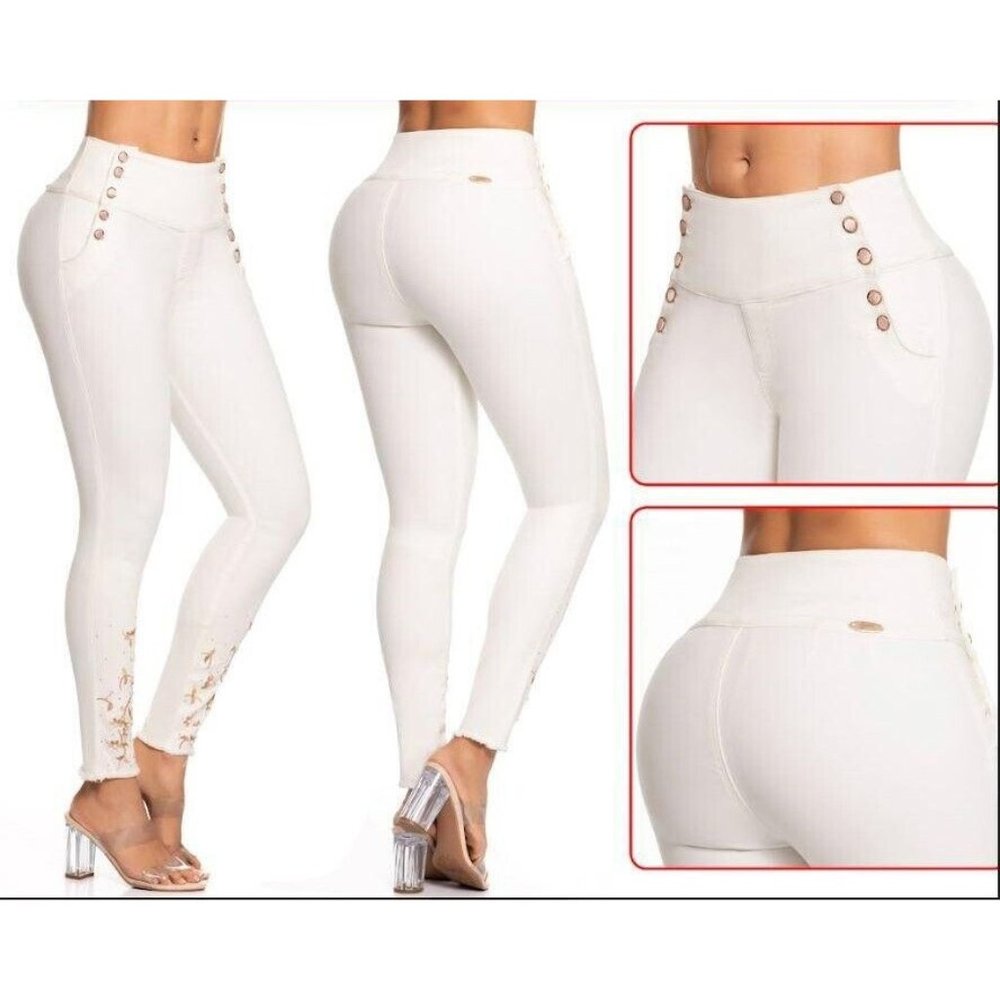 LUJURIA JEANS Colombianos Colombian PUSH UP Jeans Levanta Cola Ref 707217